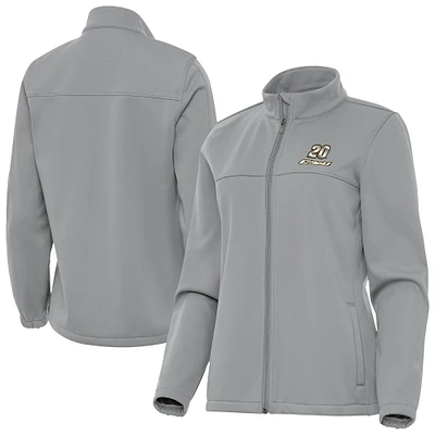Women's Antigua Gray Christopher Bell Links 2 Full-Zip Golf Jacket