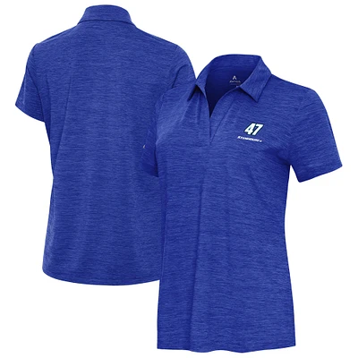 Women's Antigua Heather Royal Ricky Stenhouse Jr. Layout V-Neck Polo