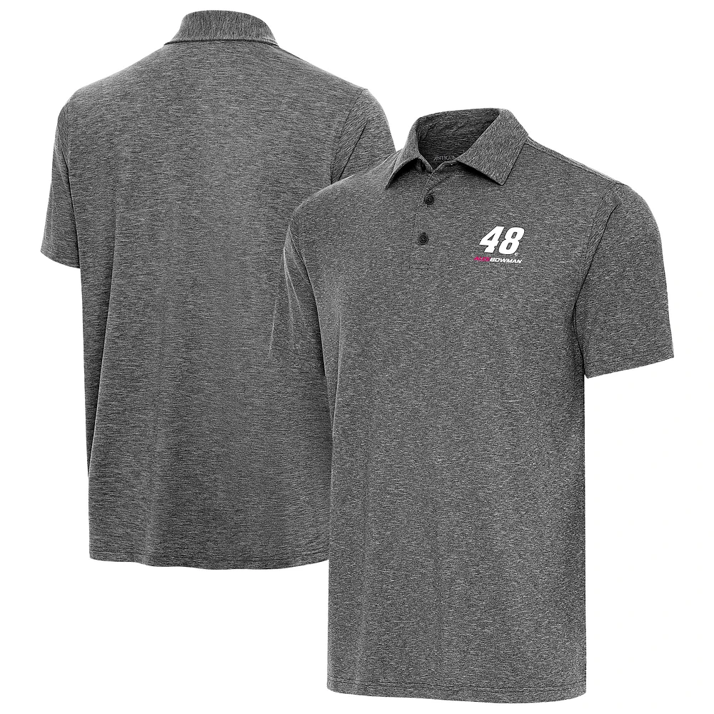 Men's Antigua Heather Alex Bowman Par 3 Big & Tall Polo