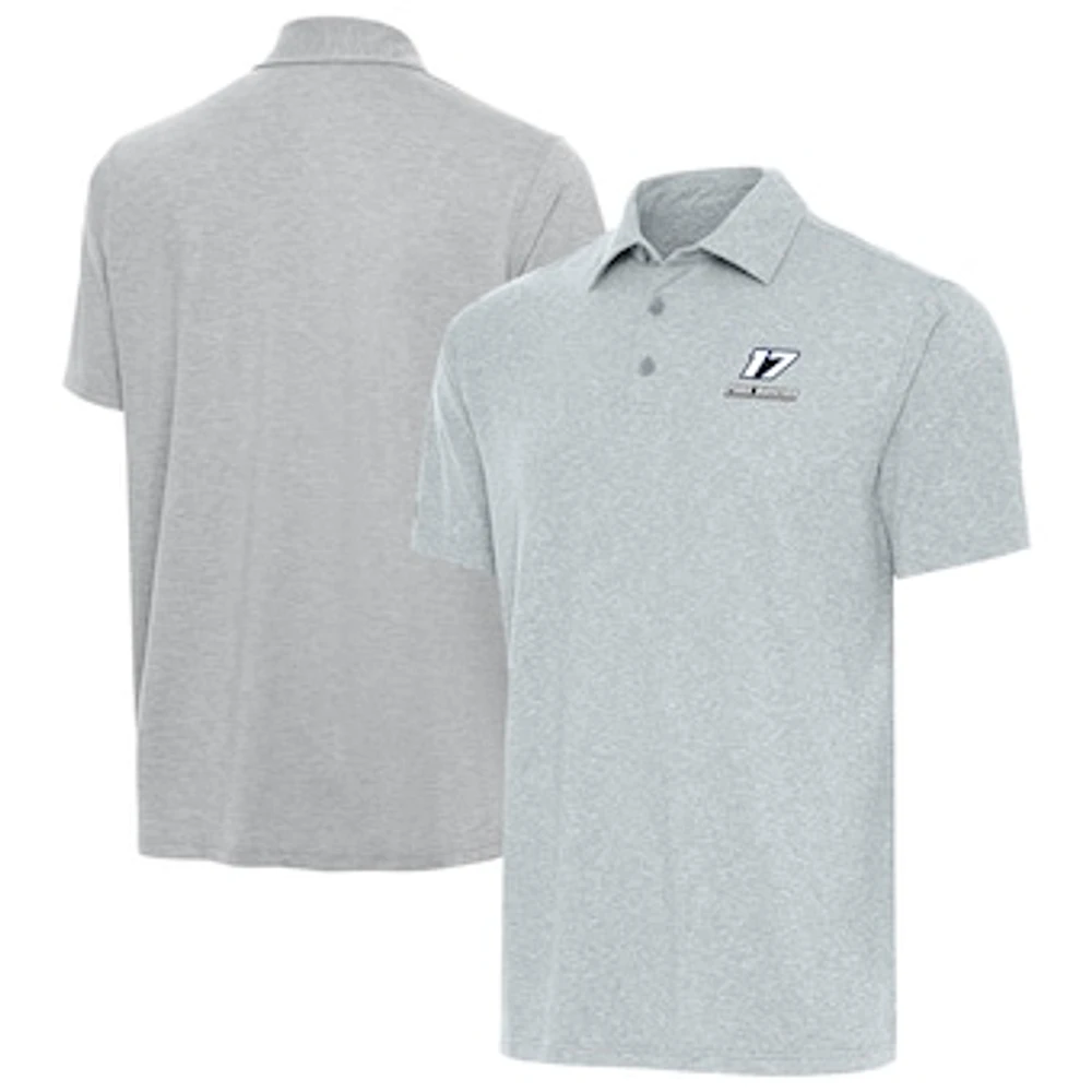 Men's Antigua Heather Gray Chris Buescher Par 3 Big & Tall Polo