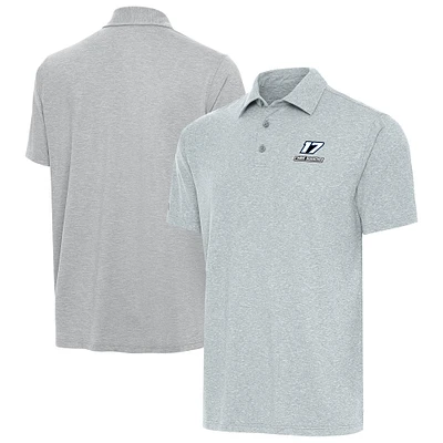 Men's Antigua Heather Gray Chris Buescher Par 3 Big & Tall Polo