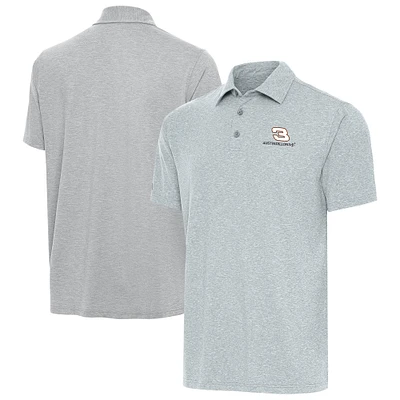 Men's Antigua Heather Gray Austin Dillon Par 3 Big & Tall Polo