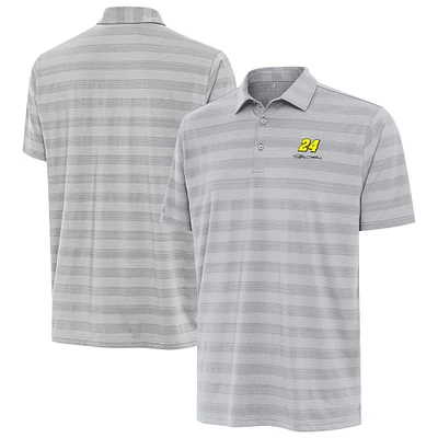 Men's Antigua Gray Jeff Gordon Big & Tall Tunnel Polo