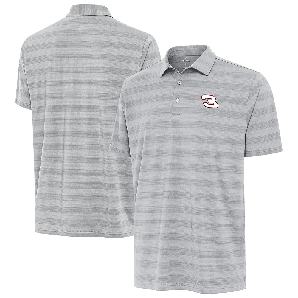 Men's Antigua Gray Richard Childress Racing Big & Tall Tunnel Polo