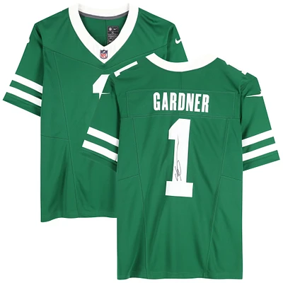 Ahmad Sauce Gardner New York Jets Autographed Green Limited Jersey