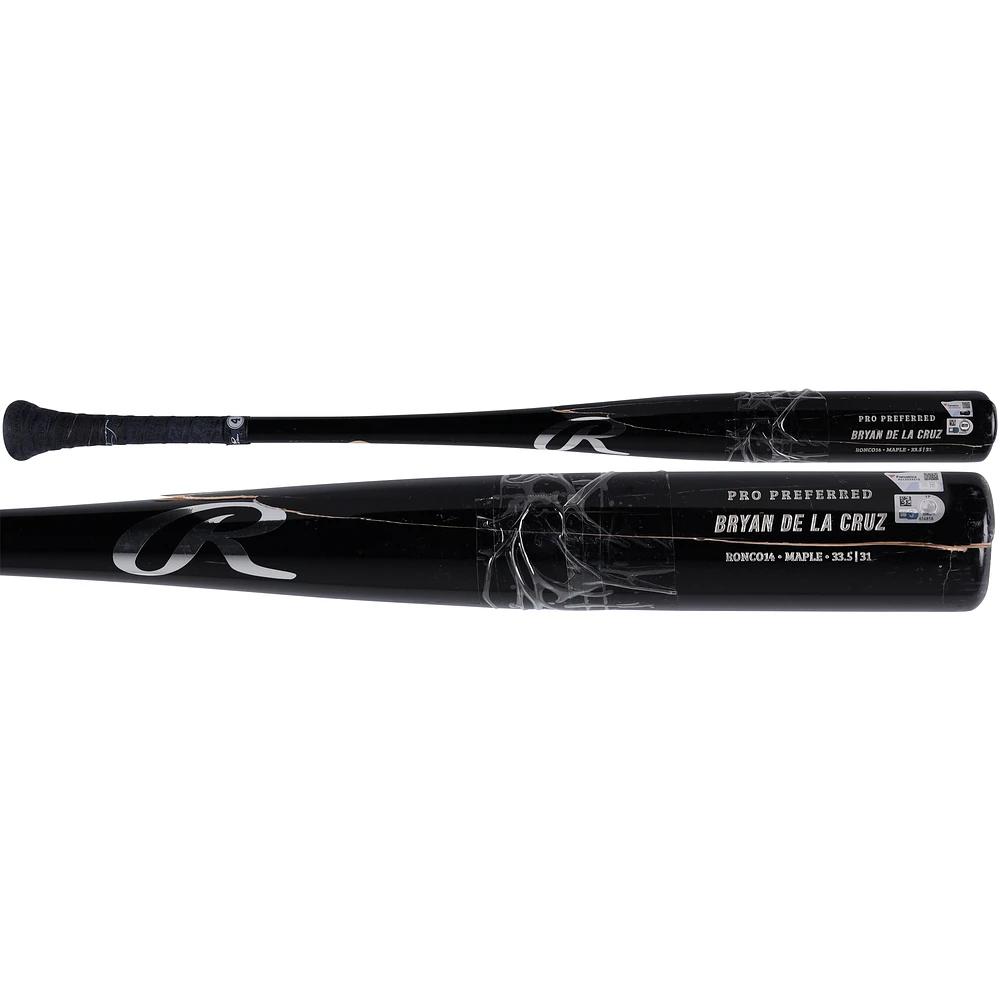 Bryan De La Cruz Pittsburgh Pirates Game-Used Black Rawlings Broken Bat vs. Arizona Diamondbacks on August 2, 2024