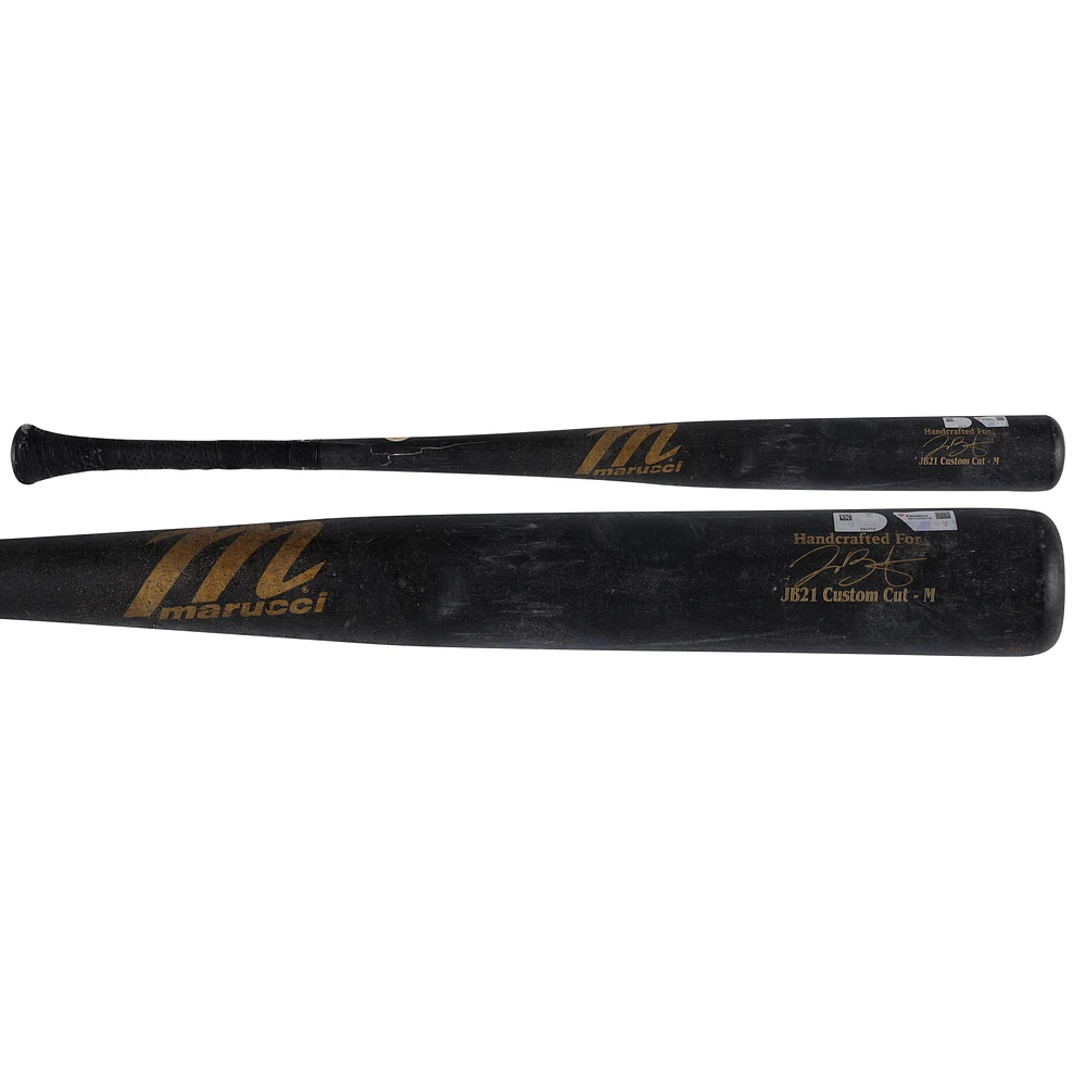 Joey Bart Pittsburgh Pirates Game-Used Black Marucci Broken Bat vs. Cincinnati Reds on September 20, 2024