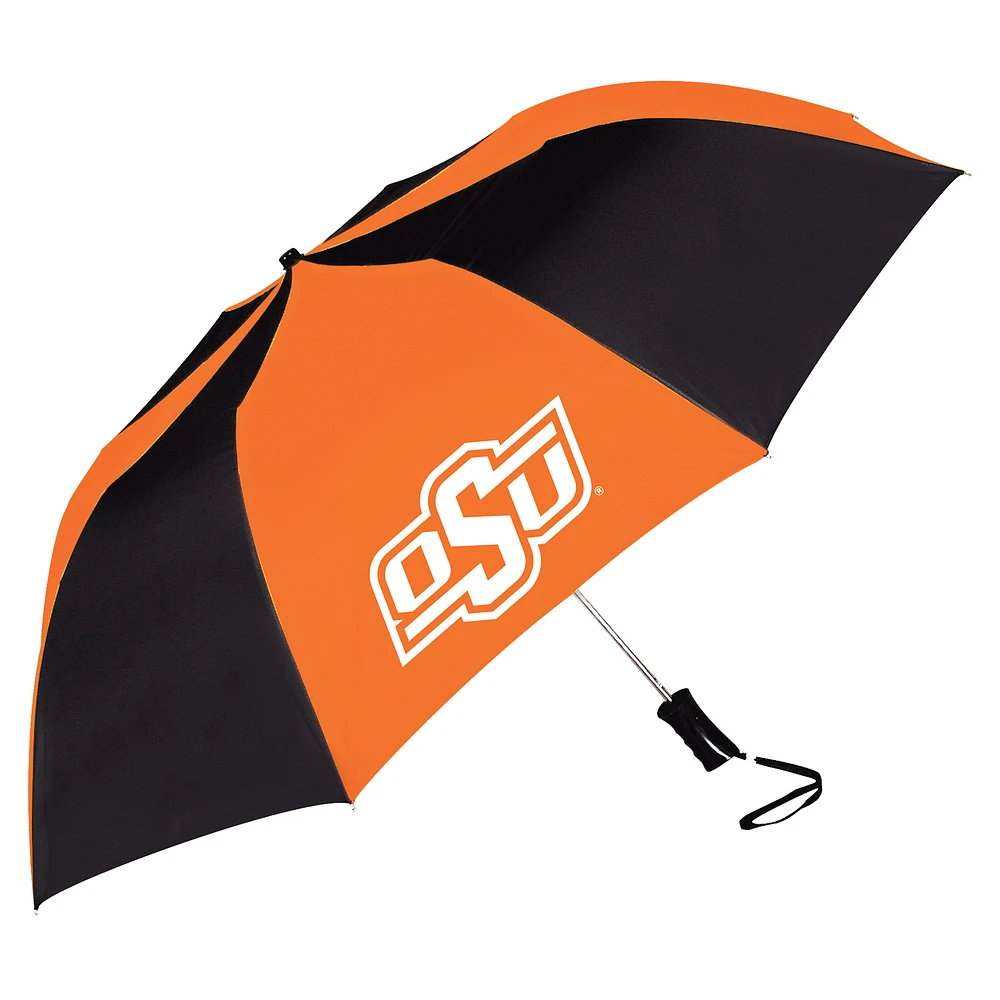 Black/Orange Oklahoma State Cowboys Two-Tone Auto Open Folding Umbrella