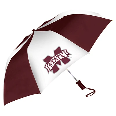 Maroon/White Mississippi State Bulldogs Two-Tone Auto Open Folding Umbrella