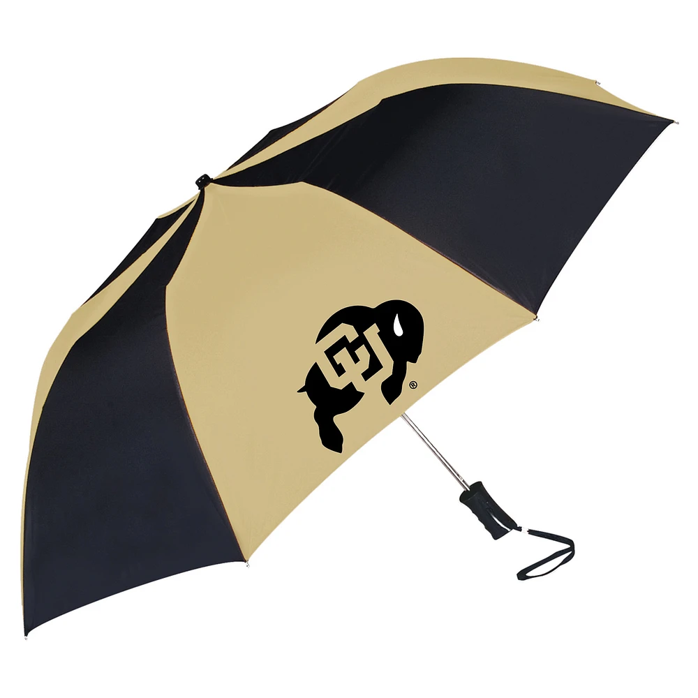 Black/Gold Colorado Buffaloes Two-Tone Auto Open Folding Umbrella