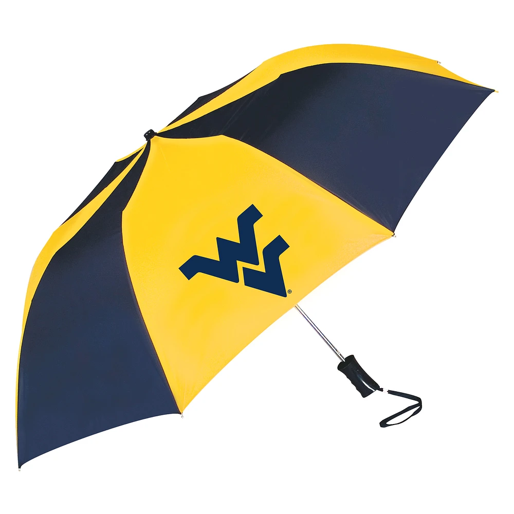 Navy/Gold West Virginia Mountaineers Two-Tone Auto Open Folding Umbrella