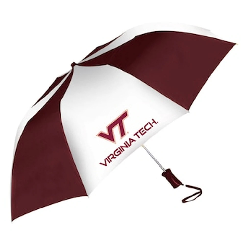 Maroon/White Virginia Tech Hokies Two-Tone Auto Open Folding Umbrella