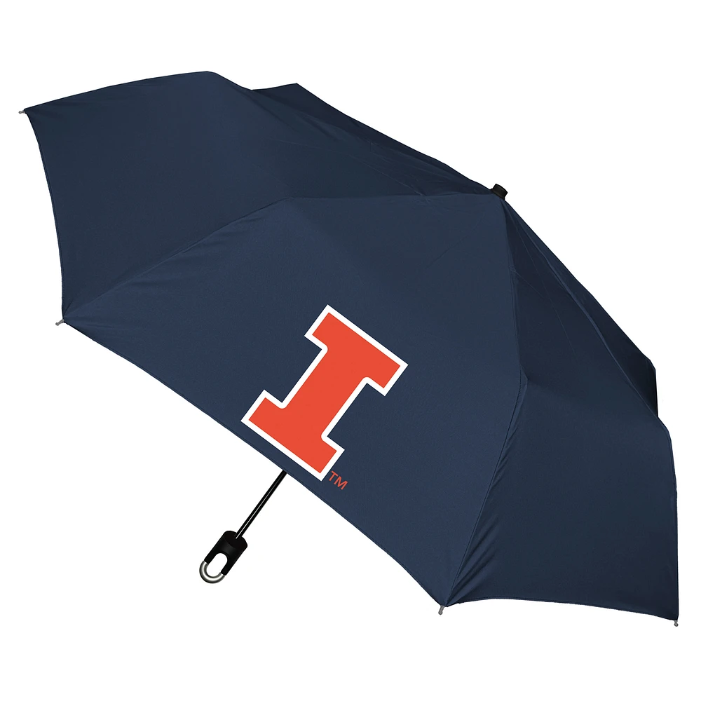 Navy Illinois Fighting Illini Storm Clip Mini 42" Compact Folding Umbrella