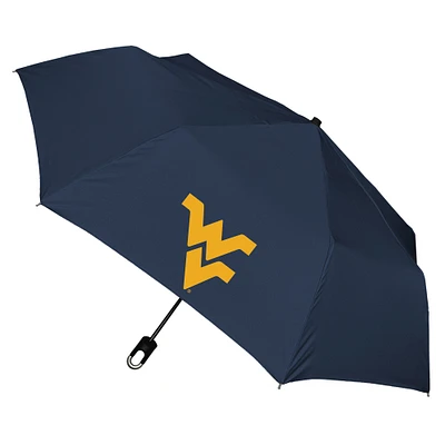 Navy West Virginia Mountaineers Storm Clip Mini 42" Compact Folding Umbrella