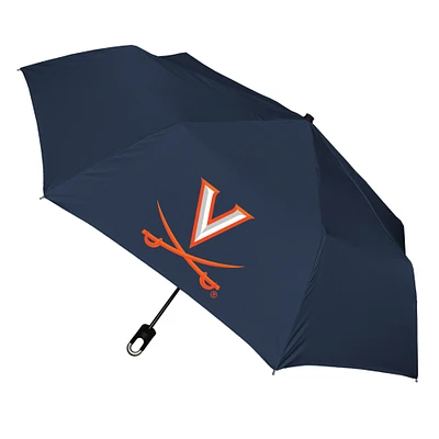 Navy Virginia Cavaliers Storm Clip Mini 42" Compact Folding Umbrella