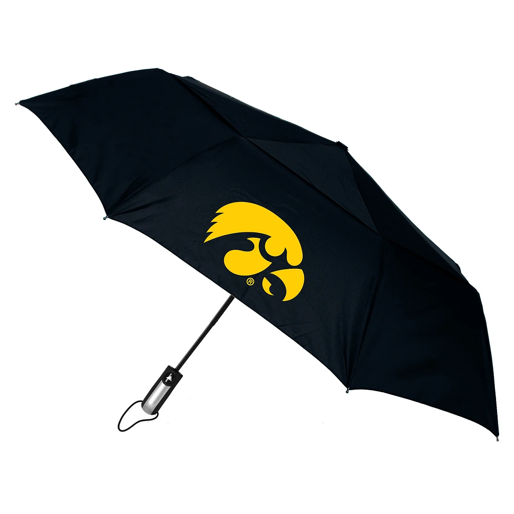Black Iowa Hawkeyes Windflow Dynamo Deluxe 48" Vented Folding Umbrella