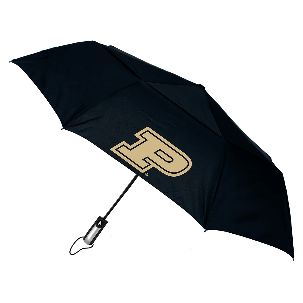 Black Purdue Boilermakers Windflow Dynamo Deluxe 48" Vented Folding Umbrella