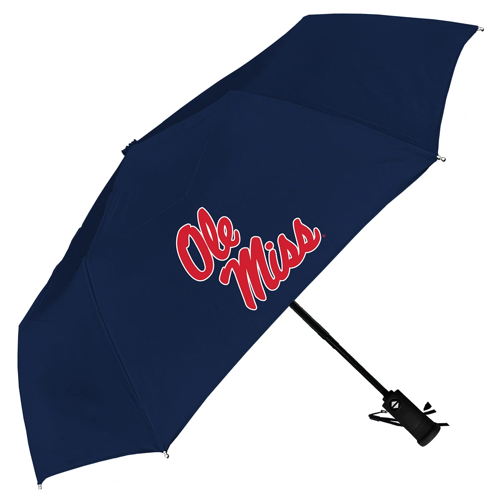Navy Ole Miss Rebels The Storm Flashlight 42" Auto Open Umbrella
