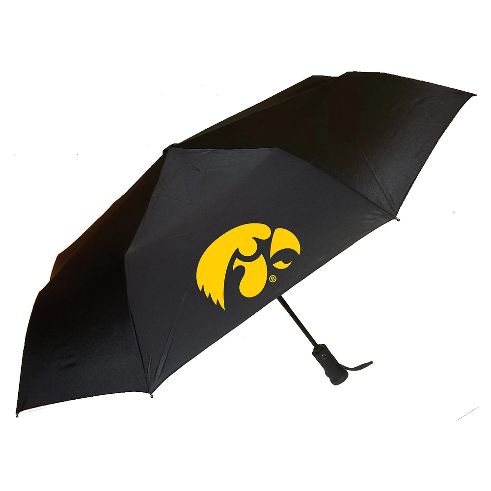 Black Iowa Hawkeyes The Storm Flashlight 42" Auto Open Umbrella