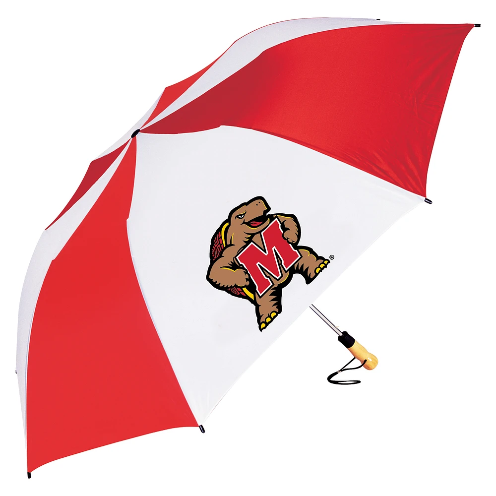 Red/White Maryland Terrapins The Big Storm 58" Oversized Auto Open Folding Umbrella