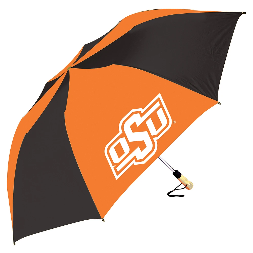 Black/Orange Oklahoma State Cowboys The Big Storm 58" Oversized Auto Open Folding Umbrella