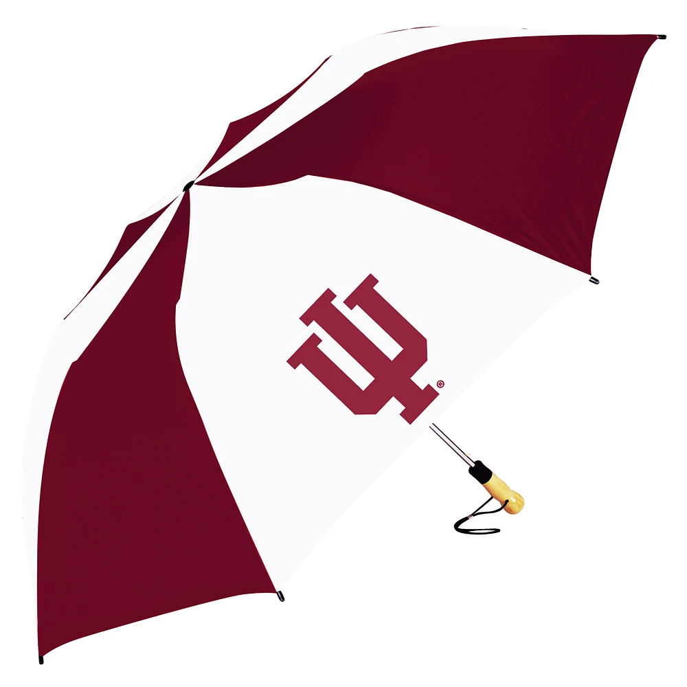 Cardinal/White Indiana Hoosiers The Big Storm 58" Oversized Auto Open Folding Umbrella