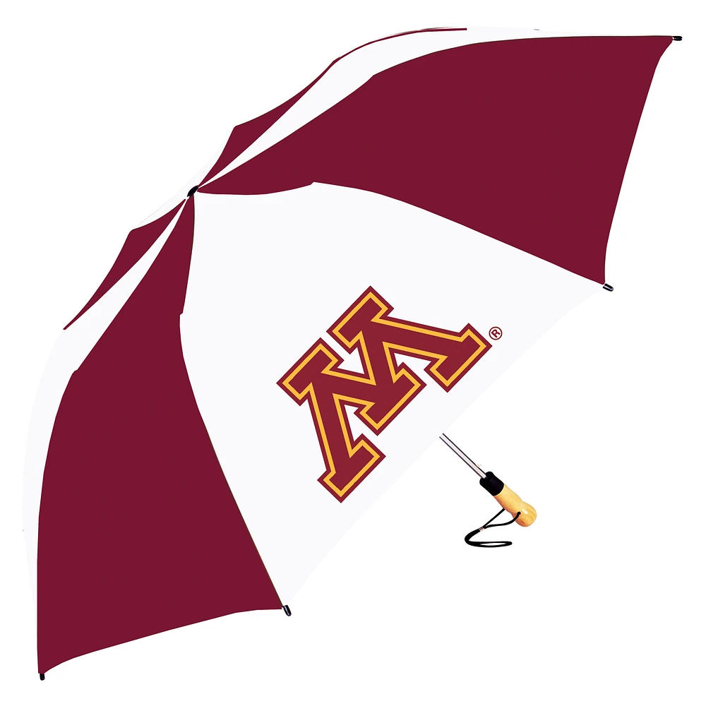 Maroon/White Minnesota Golden Gophers The Big Storm 58" Oversized Auto Open Folding Umbrella