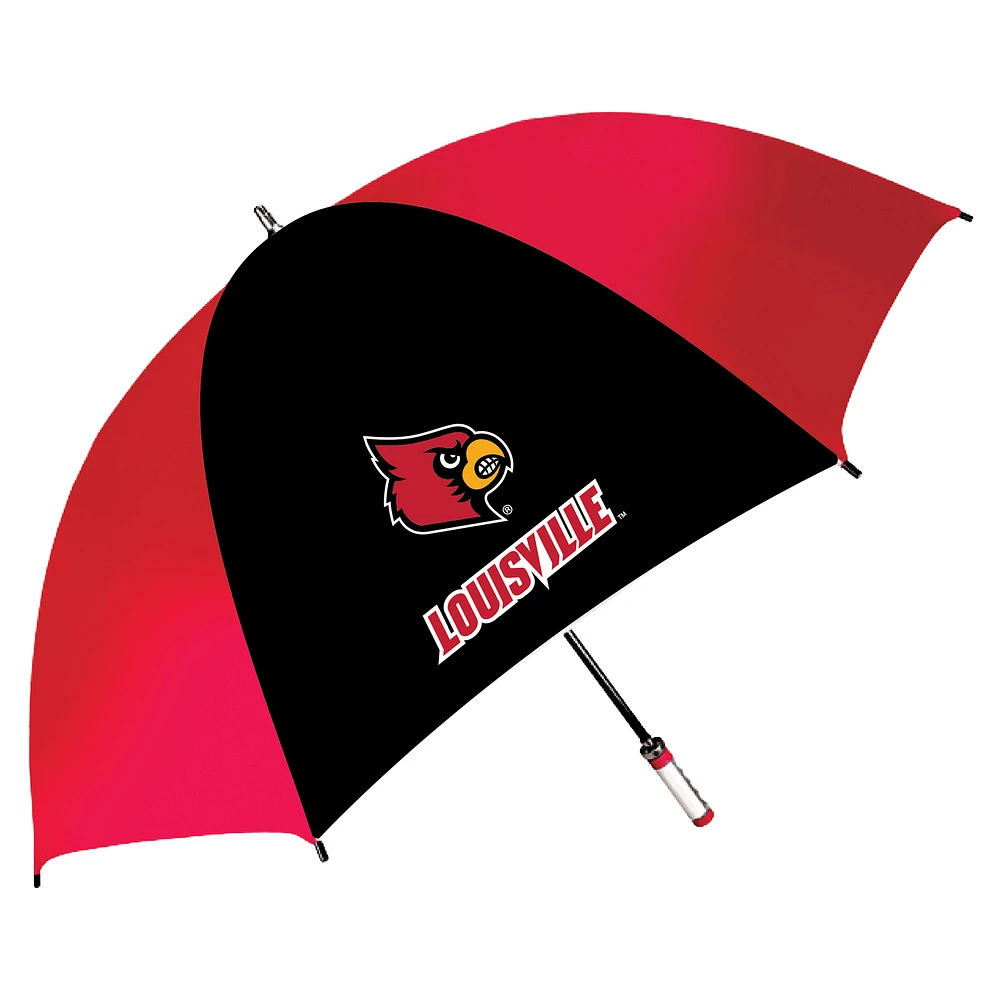 Red/Black Louisville Cardinals The Birdie 62" Sporty Golf Umbrella