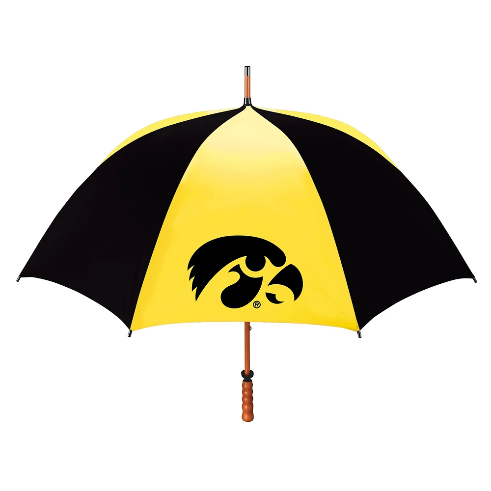 Black/Gold Iowa Hawkeyes The Eagle 62" Sporty Golf Umbrella