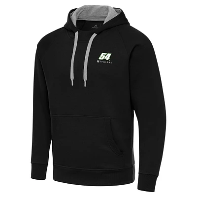 Men's Antigua Black Ty Gibbs Victory Pullover Hoodie
