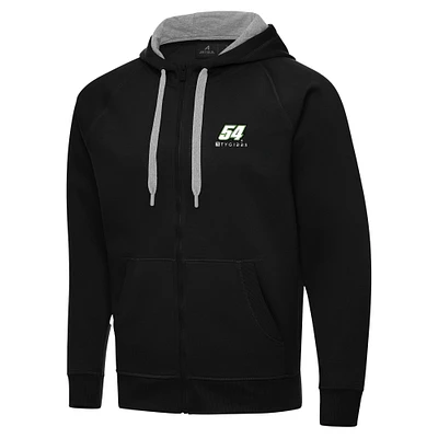 Men's Antigua Black Ty Gibbs Victory Full-Zip Hoodie