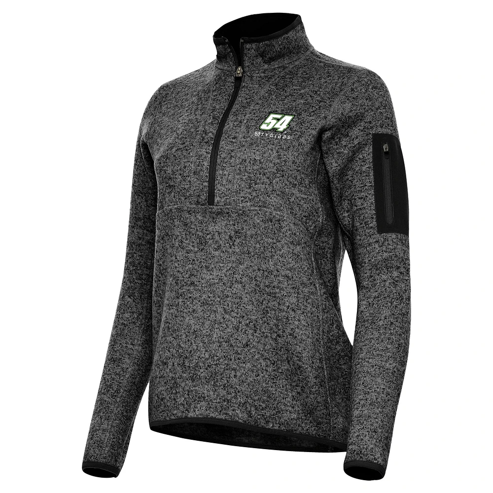 Women's Antigua Heather Ty Gibbs Fortune Half-Zip Pullover Jacket