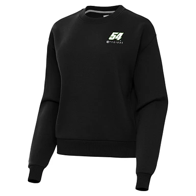 Women's Antigua Black Ty Gibbs Victory Pullover Sweatshirt