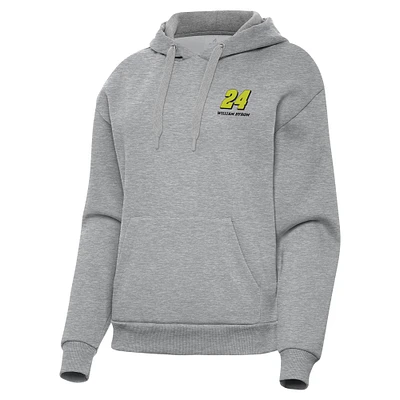 Women's Antigua Heather Gray William Byron Victory Pullover Hoodie