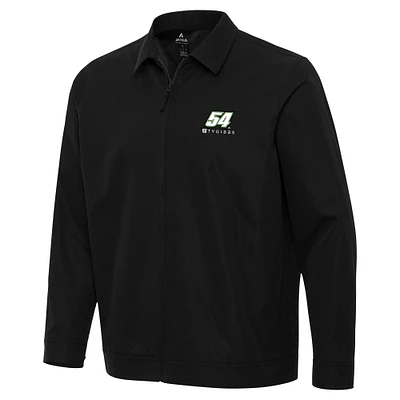 Men's Antigua Black Ty Gibbs Pivot Full-Zip Jacket