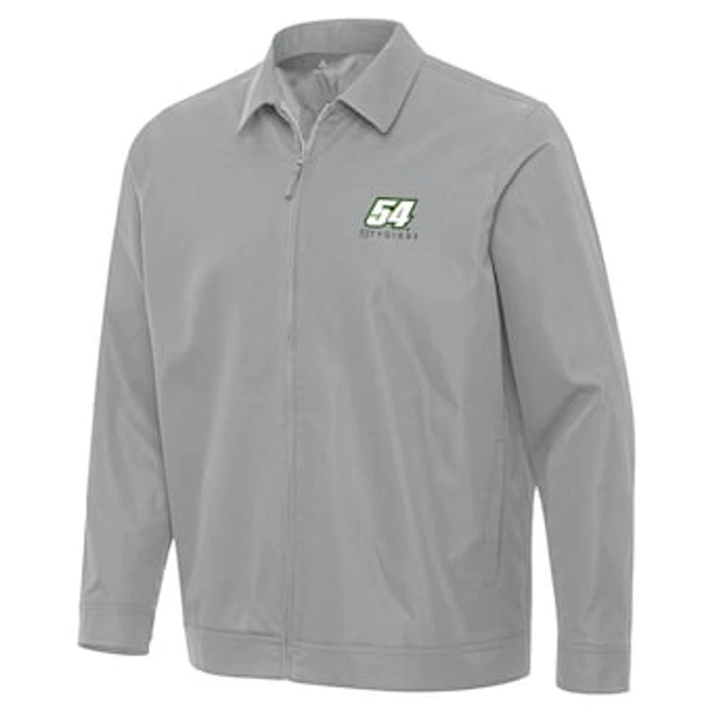 Men's Antigua Gray Ty Gibbs Pivot Full-Zip Jacket