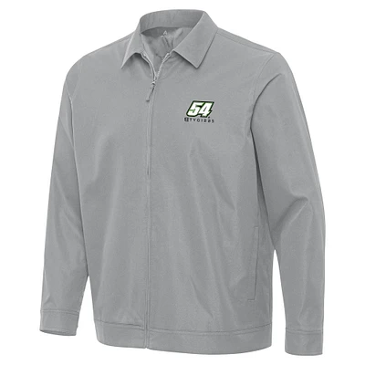 Men's Antigua Gray Ty Gibbs Pivot Full-Zip Jacket
