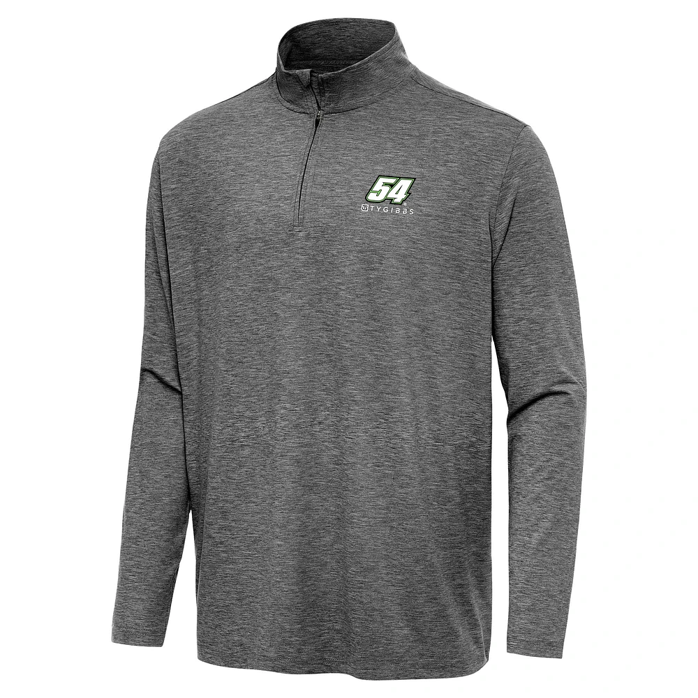 Men's Antigua Heather Ty Gibbs Hunk Quarter-Zip Top