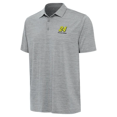 Men's Antigua Heather Gray William Byron Layout Polo