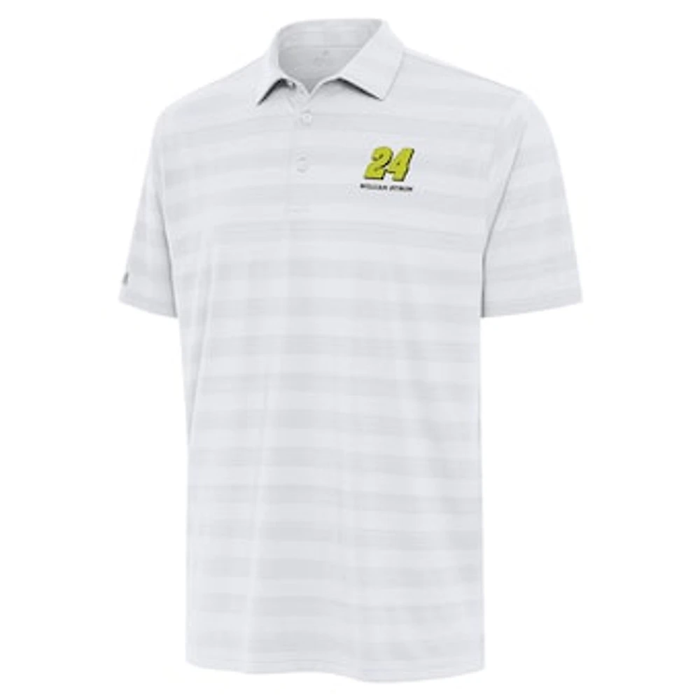 Men's Antigua White William Byron Tunnel Polo