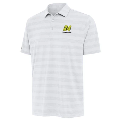 Men's Antigua White William Byron Tunnel Polo