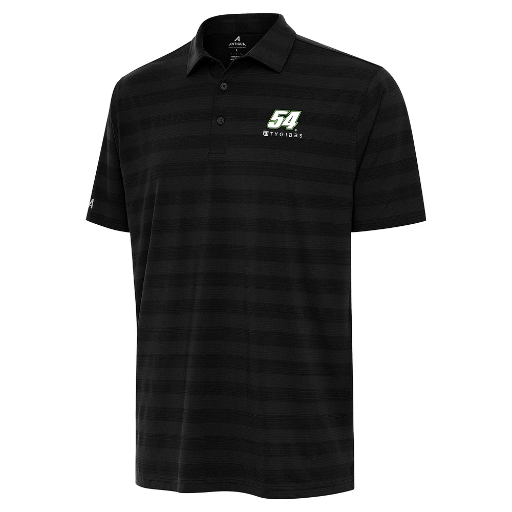 Men's Antigua Black Ty Gibbs Tunnel Polo