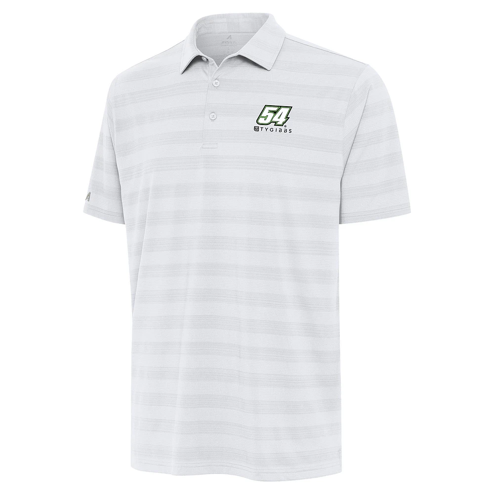 Men's Antigua White Ty Gibbs Tunnel Polo