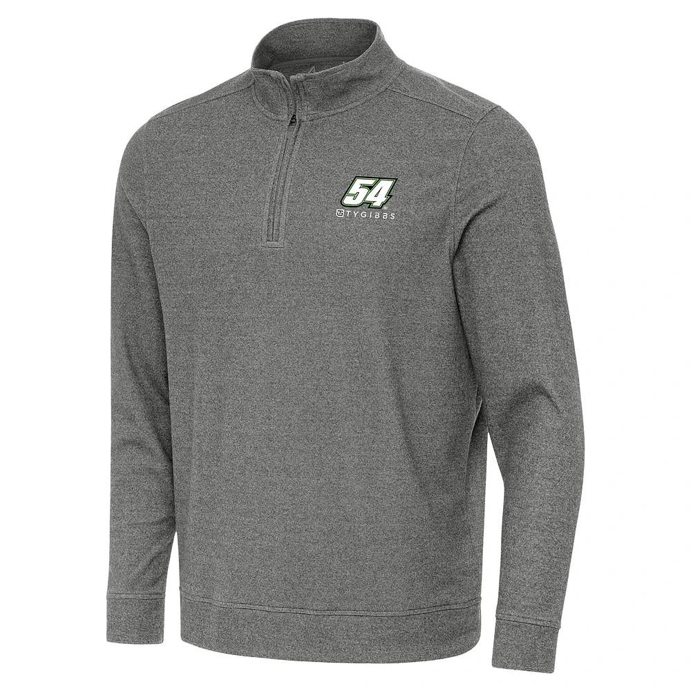 Men's Antigua Heather Ty Gibbs Subtle Quarter-Zip Pullover Top