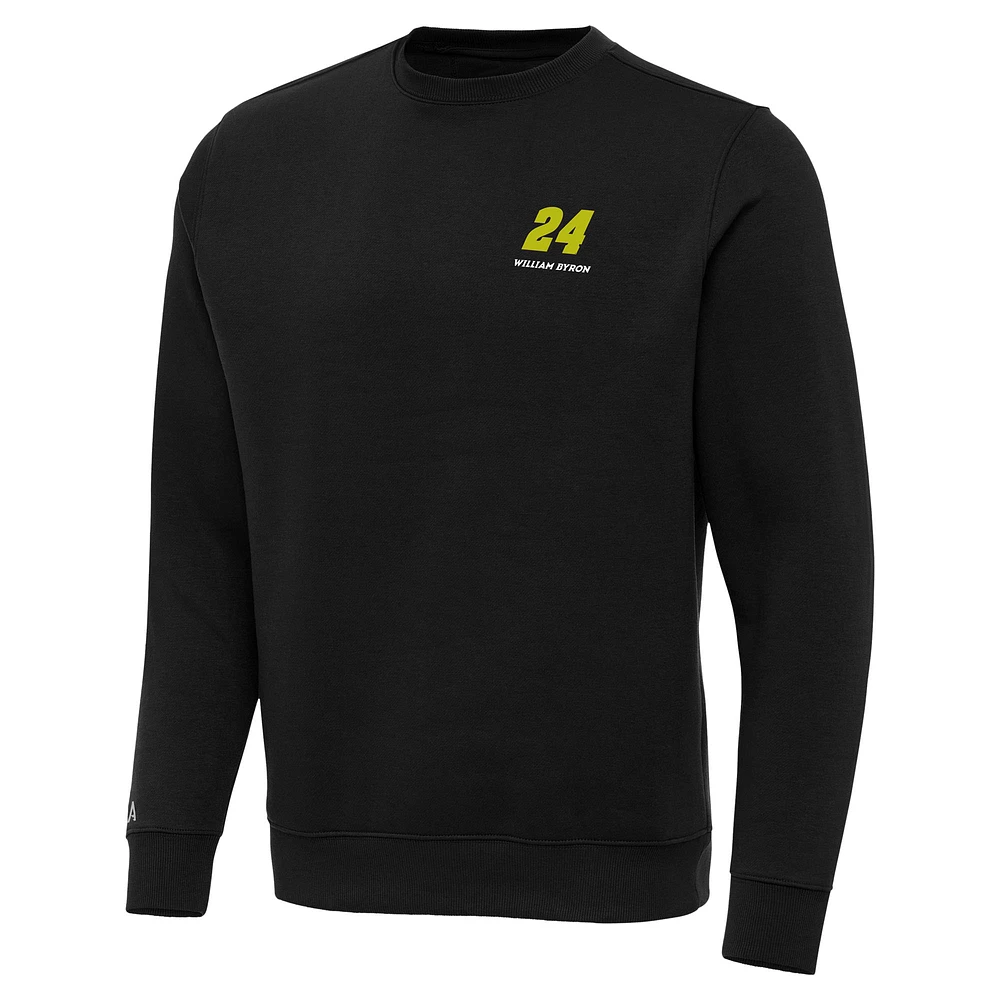 Men's Antigua Black William Byron Victory Pullover Sweatshirt