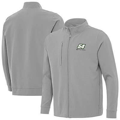 Men's Antigua Gray Ty Gibbs Regard Full-Zip Jacket