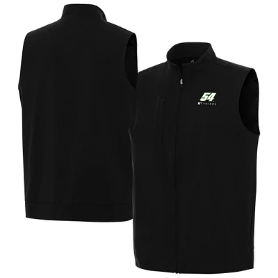 Men's Antigua Black Ty Gibbs Regard Full-Zip Vest