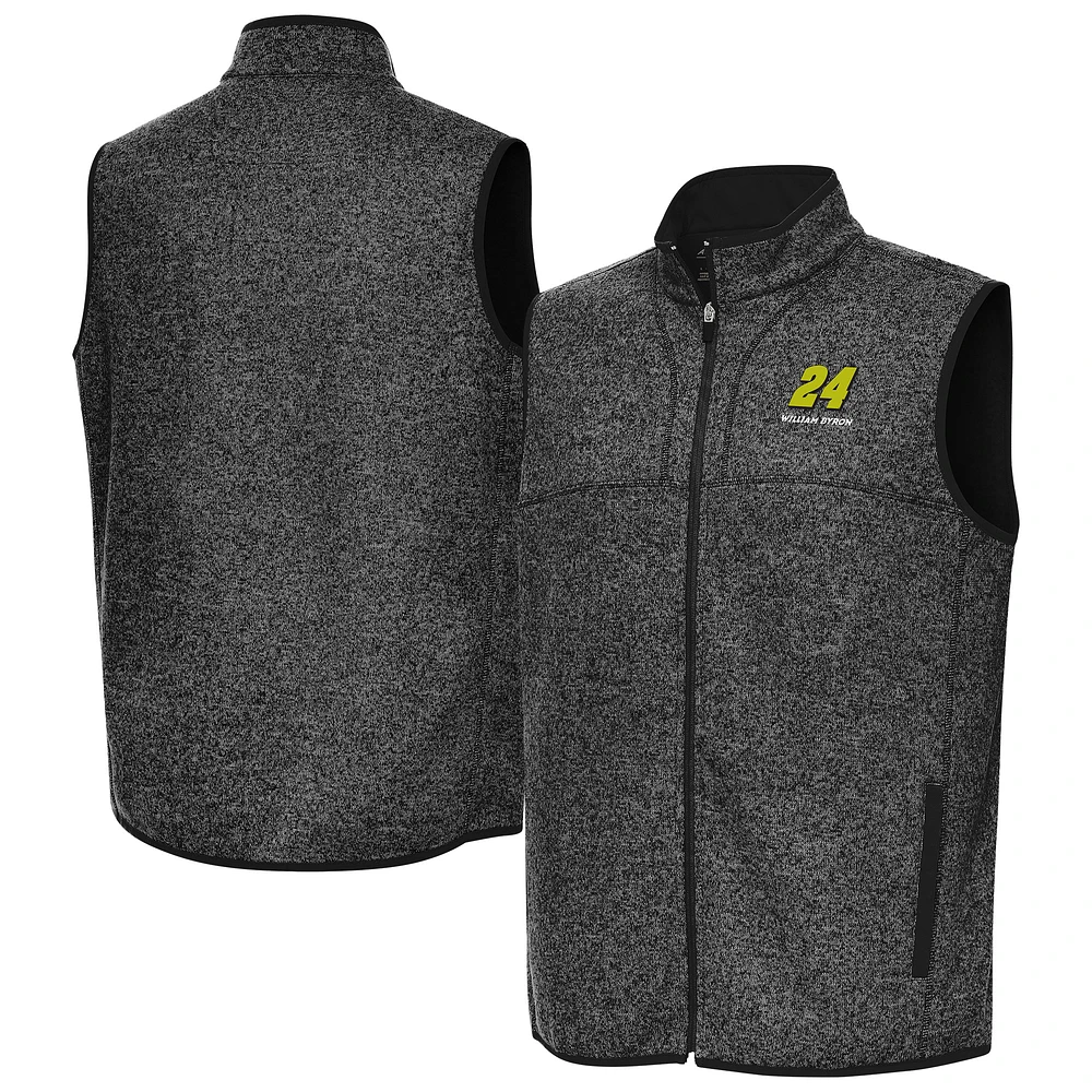 Men's Antigua Heather William Byron Fortune Full-Zip Vest
