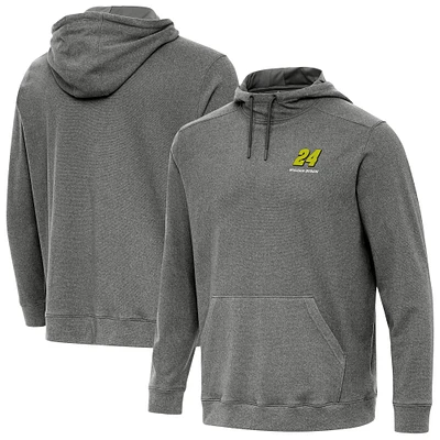 Men's Antigua Heather Black William Byron Cloud Pullover Hoodie