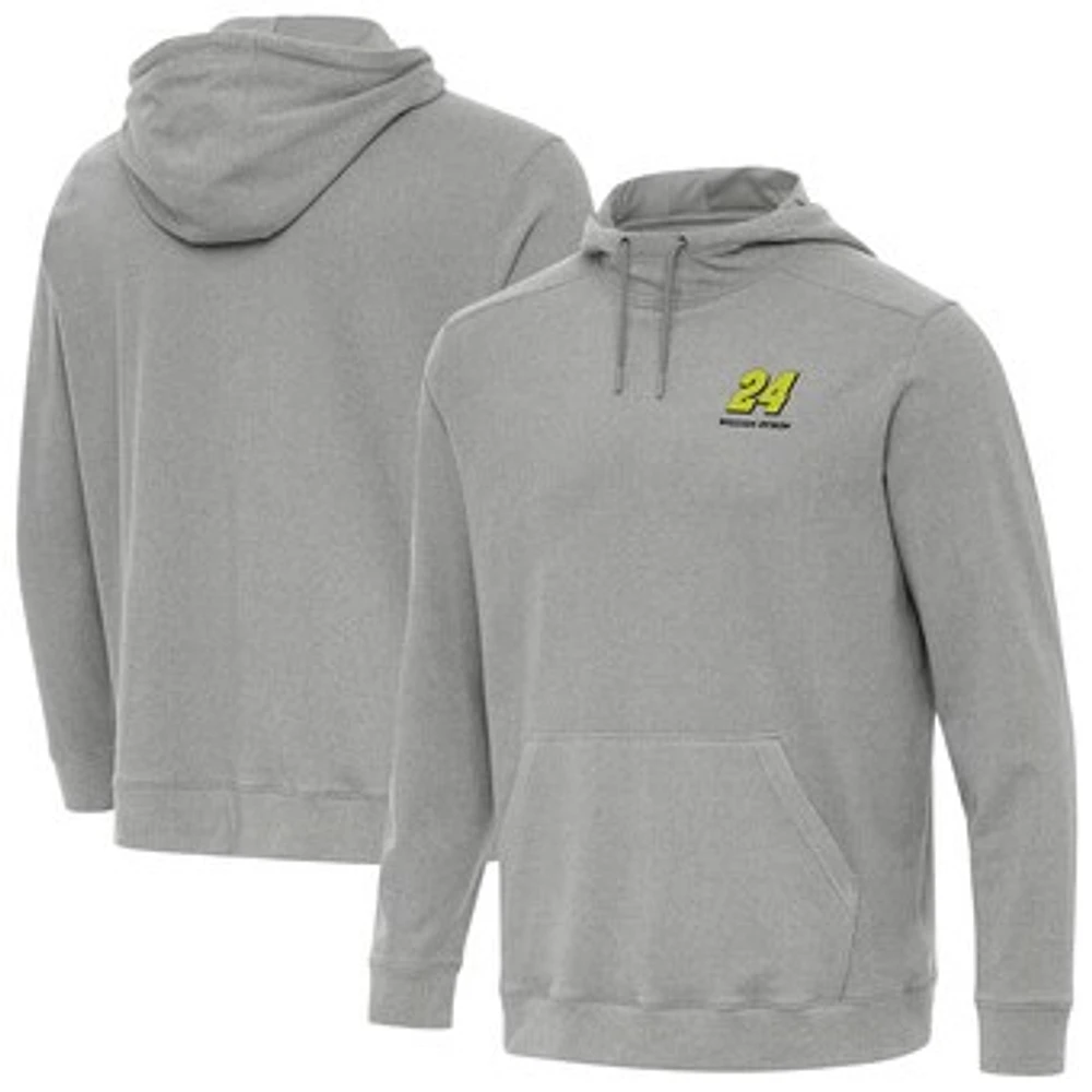 Men's Antigua Heather Gray William Byron Cloud Pullover Hoodie
